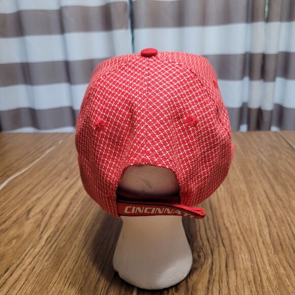 Cincinnati Reds Hat Cap Adult Red Check Vintage Logo Athletic Wool Blend - Picture 4 of 11